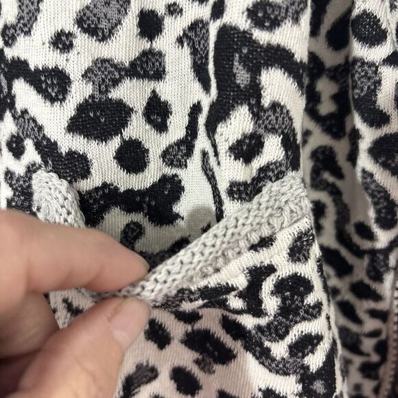 Aldo Martins Cardigan Sz 10 Animal Print Snaps Pockets Hooded Designer Spain - Picture 7 of 16